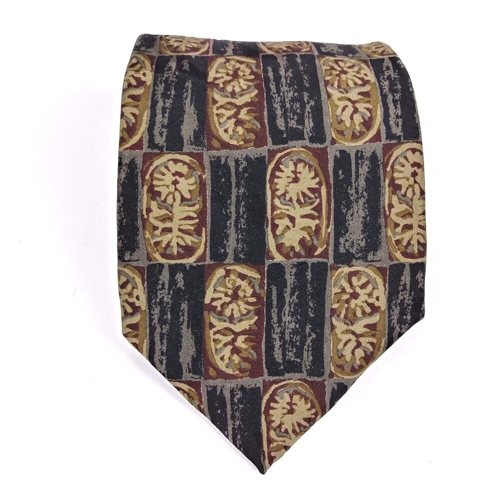 Robert Talbott Sienna Hand Sewn Tie Made In Usa Finest Silk Geometric Necktie